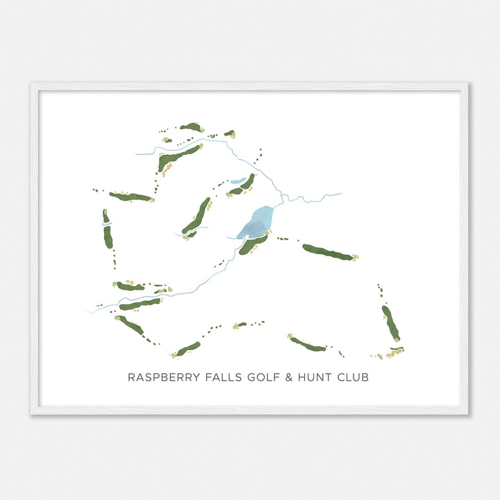 Print of Raspberry Falls Golf & Hunt Club Modern Map