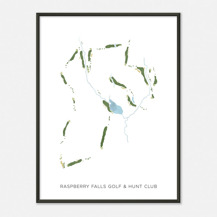 Print of Raspberry Falls Golf & Hunt Club Modern Map