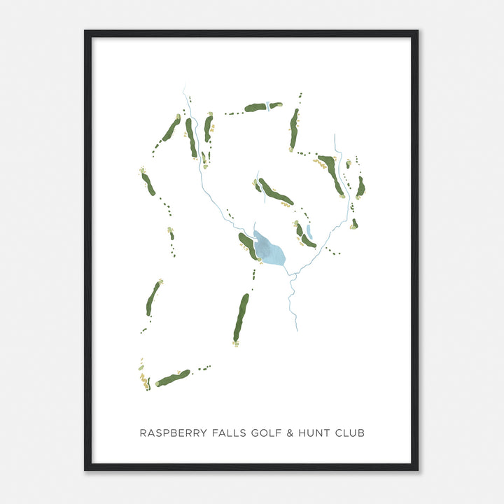 Print of Raspberry Falls Golf & Hunt Club Modern Map
