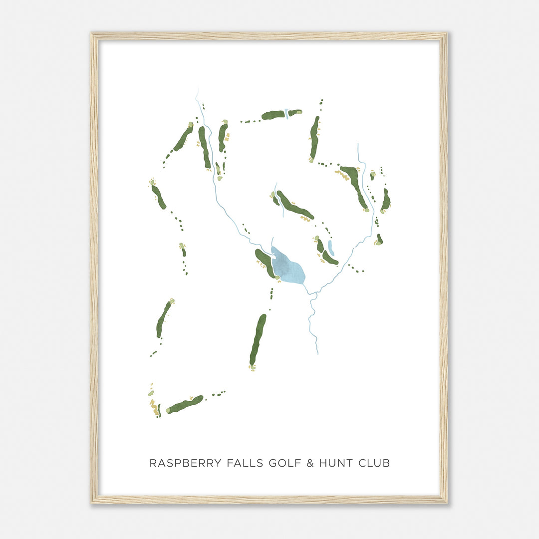 Print of Raspberry Falls Golf & Hunt Club Modern Map