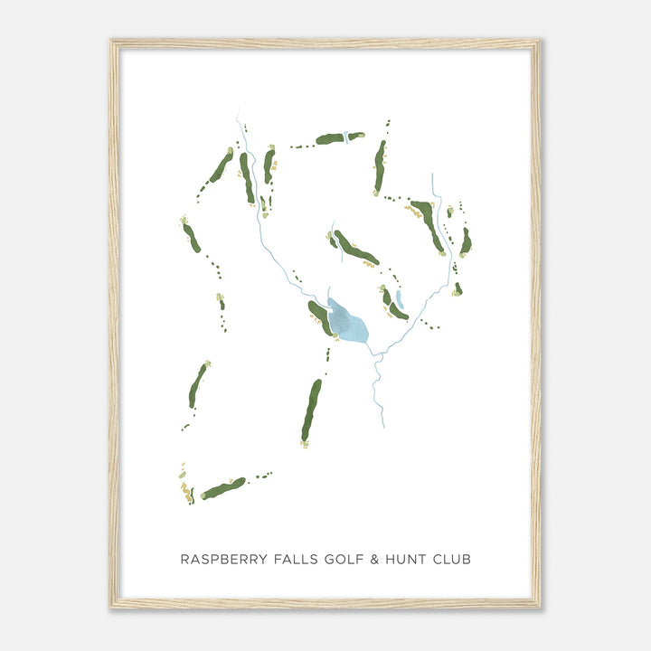Print of Raspberry Falls Golf & Hunt Club Modern Map