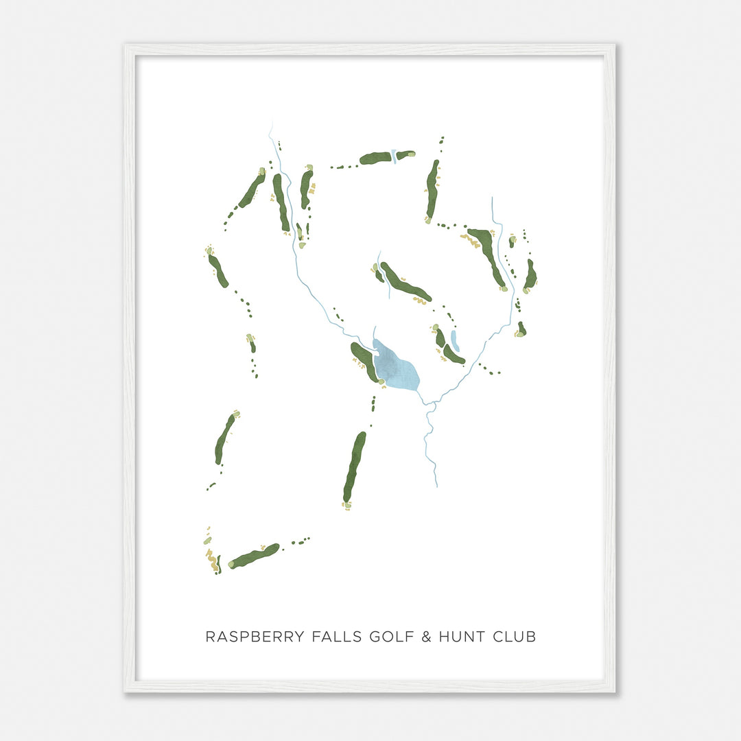 Print of Raspberry Falls Golf & Hunt Club Modern Map