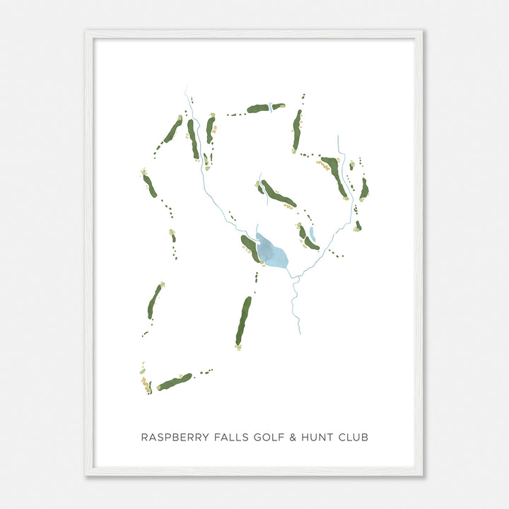Print of Raspberry Falls Golf & Hunt Club Modern Map