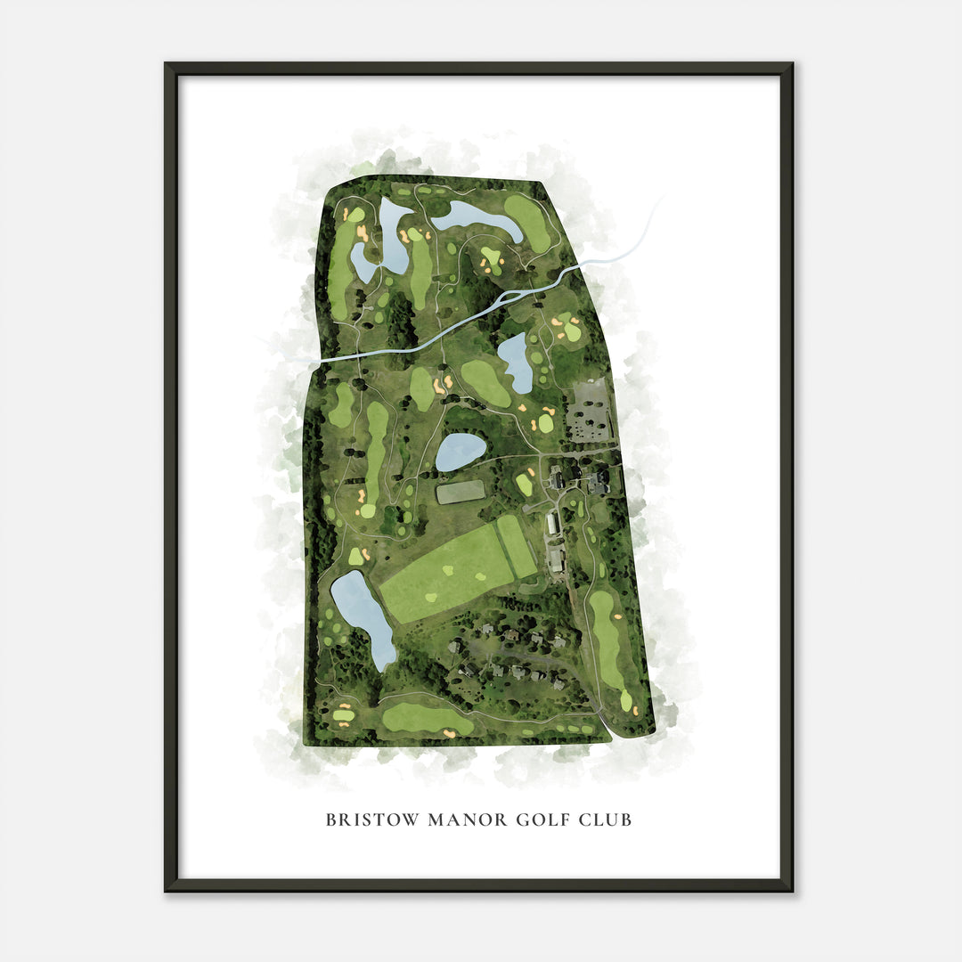 Print of Bristow Manor Golf Club Classic Map