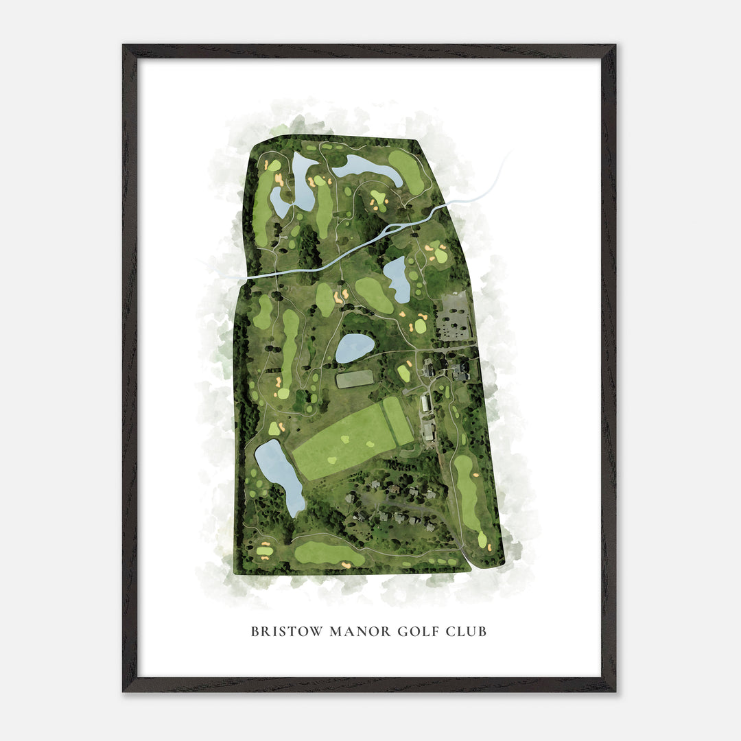 Print of Bristow Manor Golf Club Classic Map