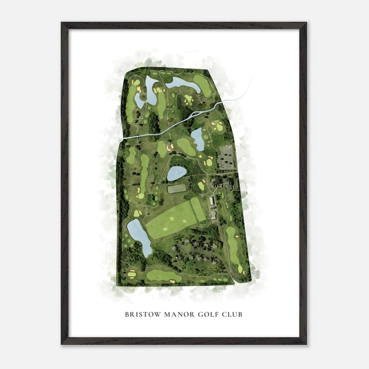 Print of Bristow Manor Golf Club Classic Map