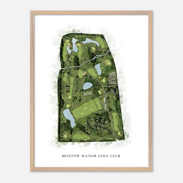 Print of Bristow Manor Golf Club Classic Map