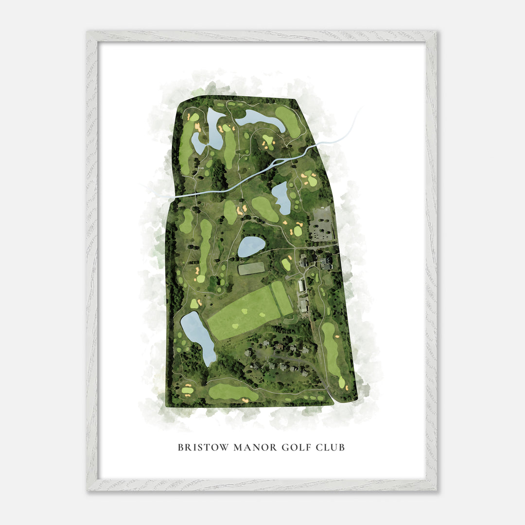 Print of Bristow Manor Golf Club Classic Map