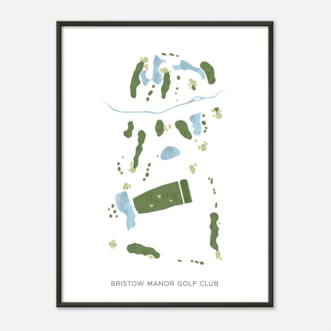Print of Bristow Manor Golf Club Modern Map