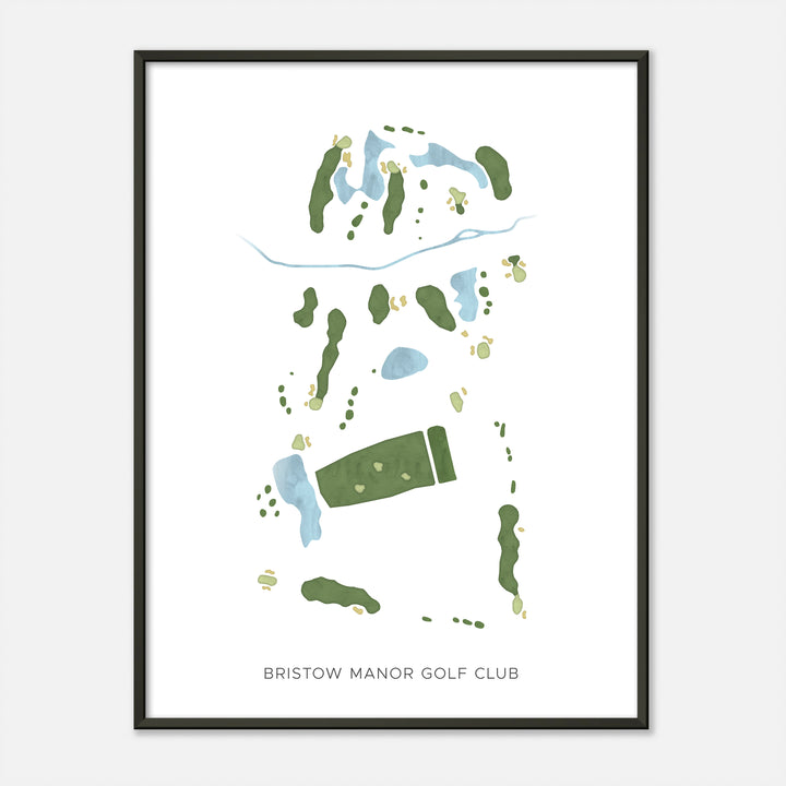 Print of Bristow Manor Golf Club Modern Map
