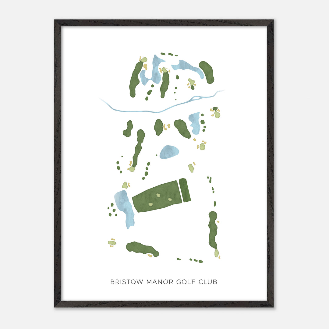 Print of Bristow Manor Golf Club Modern Map