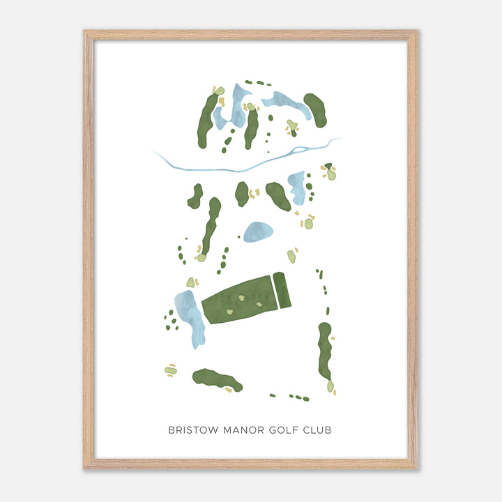 Print of Bristow Manor Golf Club Modern Map