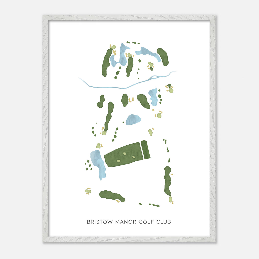 Print of Bristow Manor Golf Club Modern Map