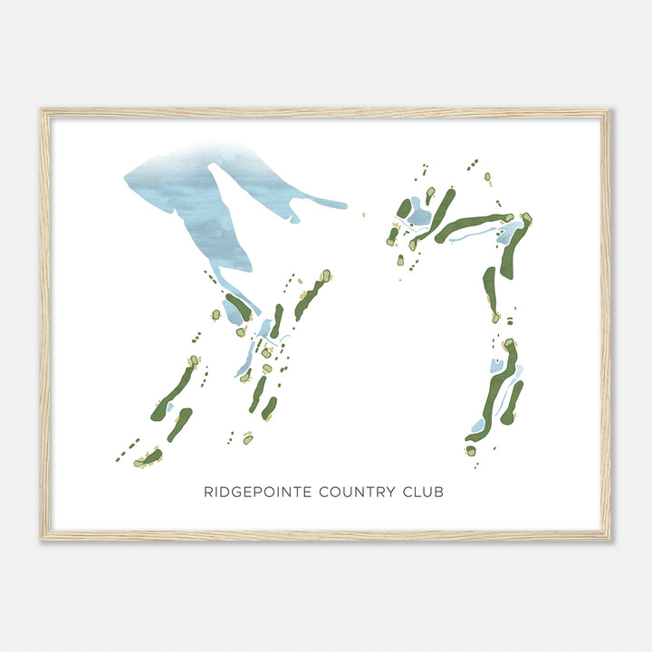 Print of Ridgepointe Country Club Modern Map