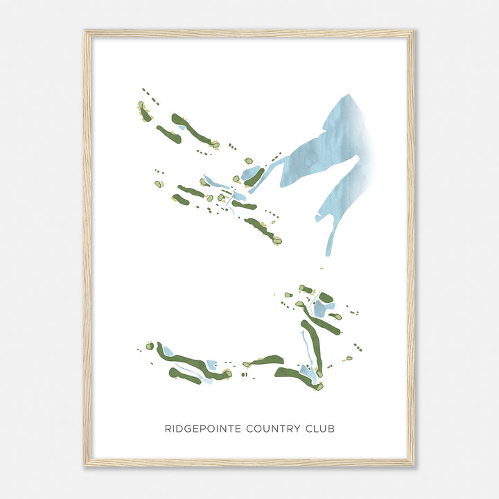 Print of Ridgepointe Country Club Modern Map