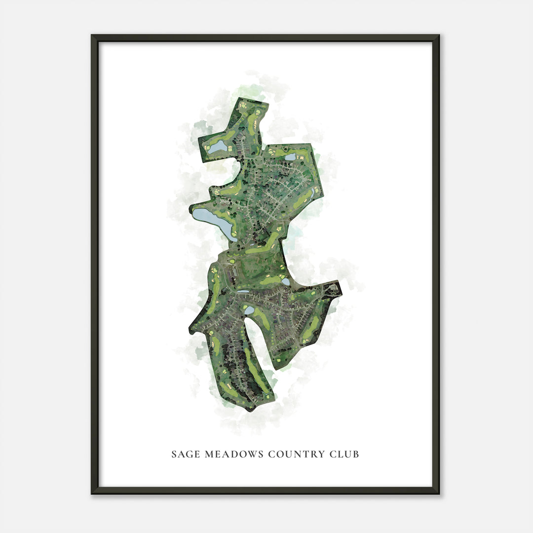 Print of Sage Meadows Country Club Classic Map