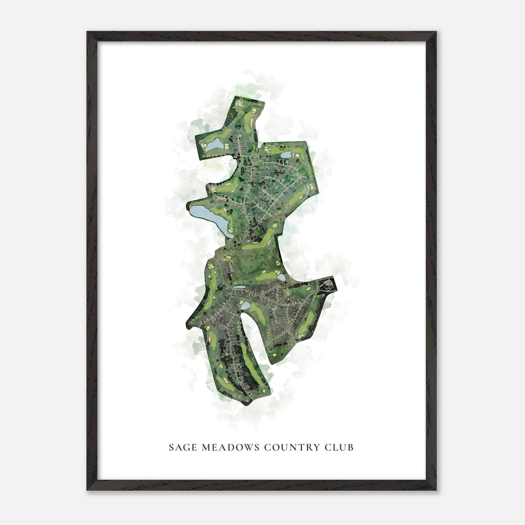 Print of Sage Meadows Country Club Classic Map