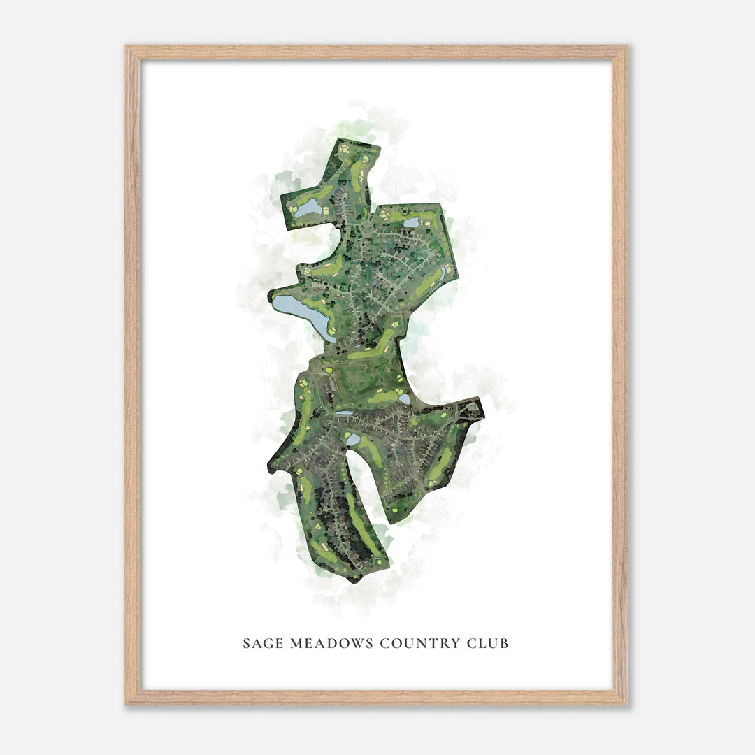 Print of Sage Meadows Country Club Classic Map