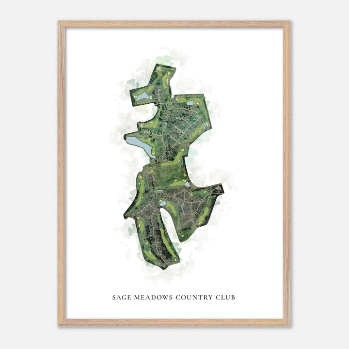 Print of Sage Meadows Country Club Classic Map