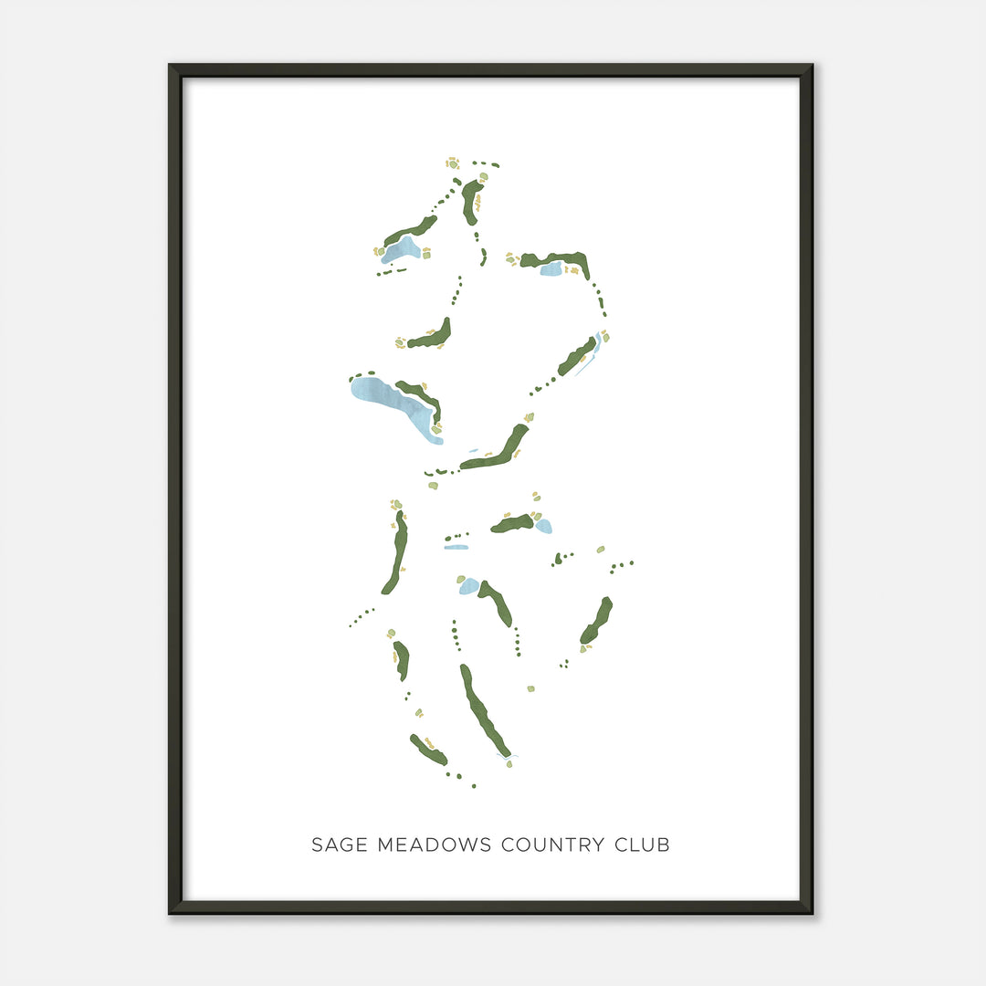 Print of Sage Meadows Country Club Modern Map