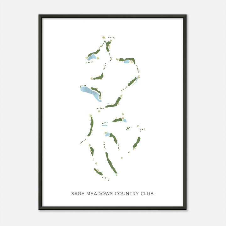 Print of Sage Meadows Country Club Modern Map
