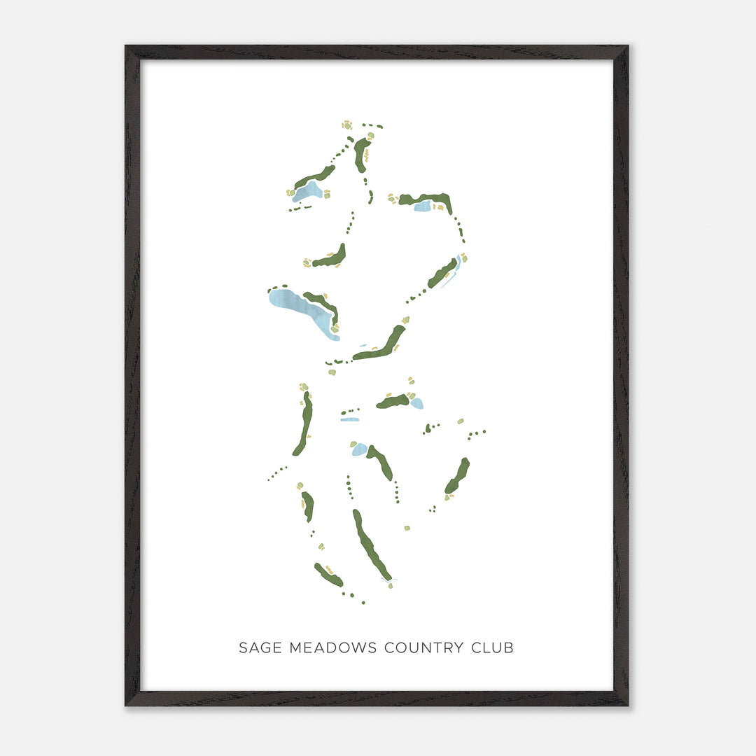 Print of Sage Meadows Country Club Modern Map