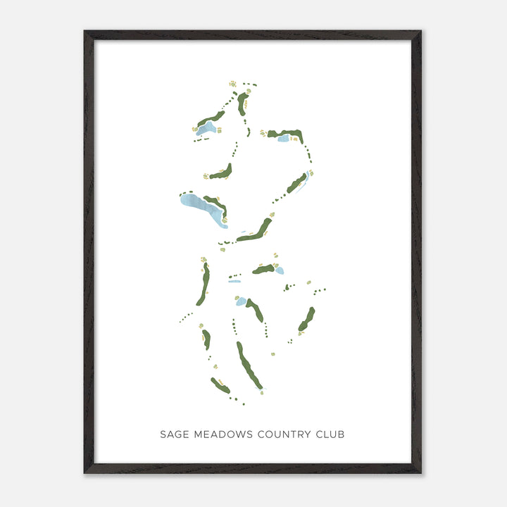 Print of Sage Meadows Country Club Modern Map