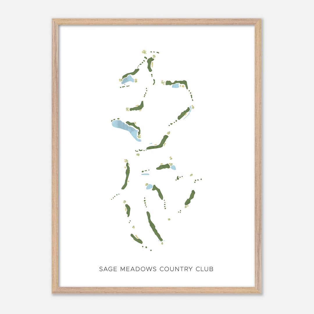 Print of Sage Meadows Country Club Modern Map