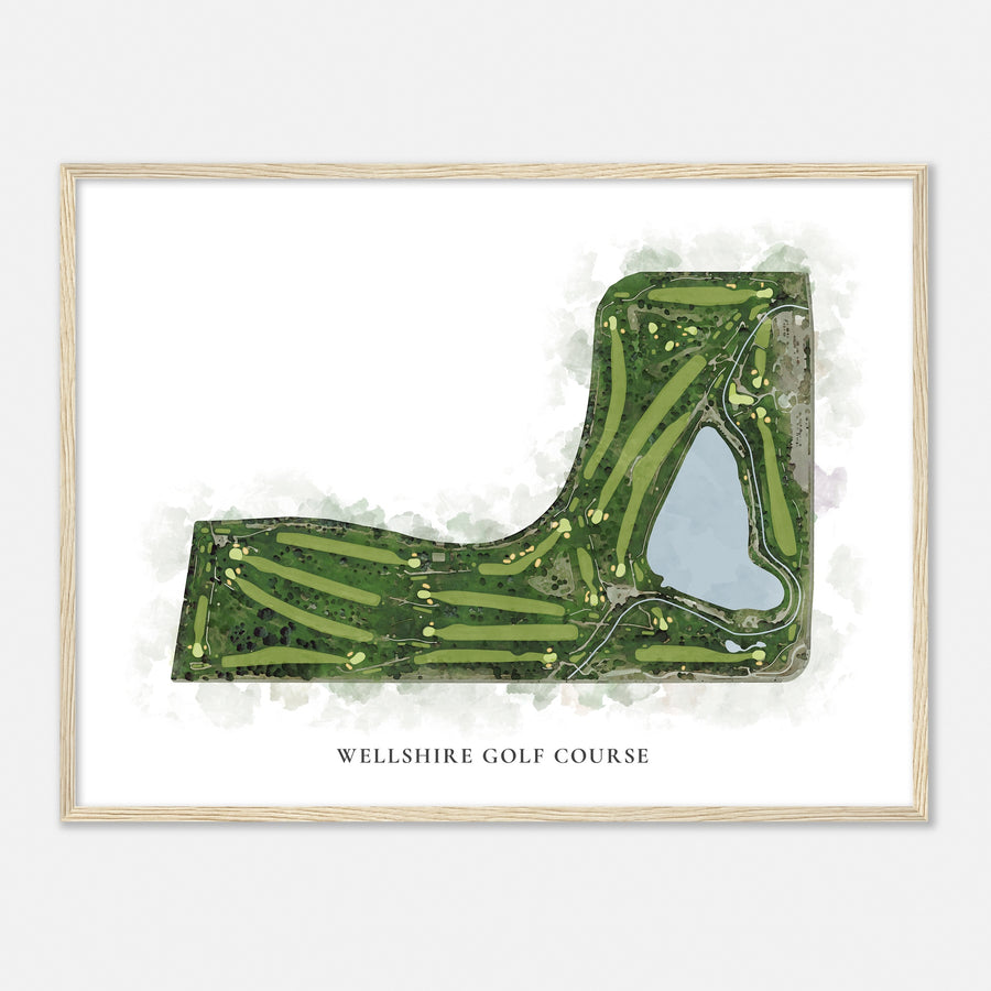 Print of Wellshire Golf Course Classic Map