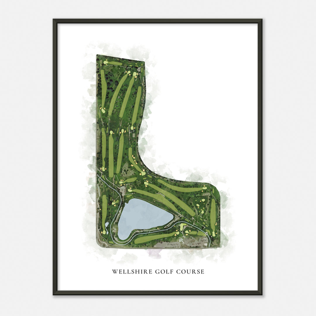 Print of Wellshire Golf Course Classic Map
