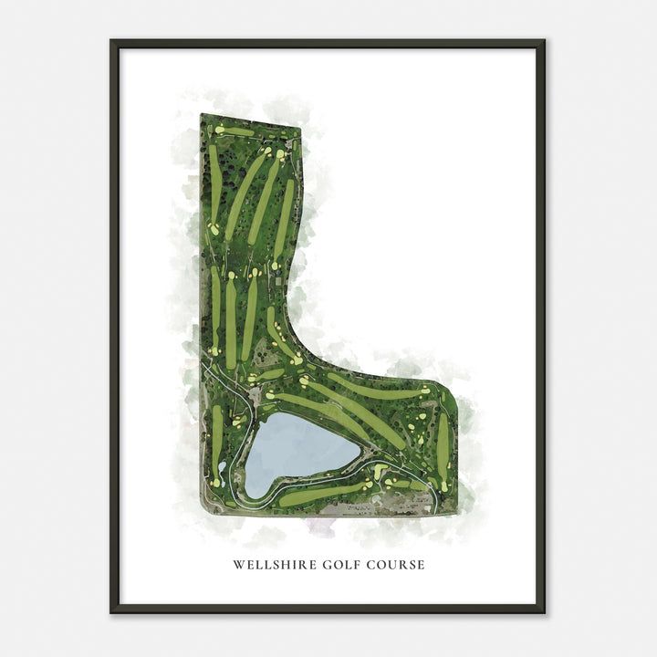 Print of Wellshire Golf Course Classic Map