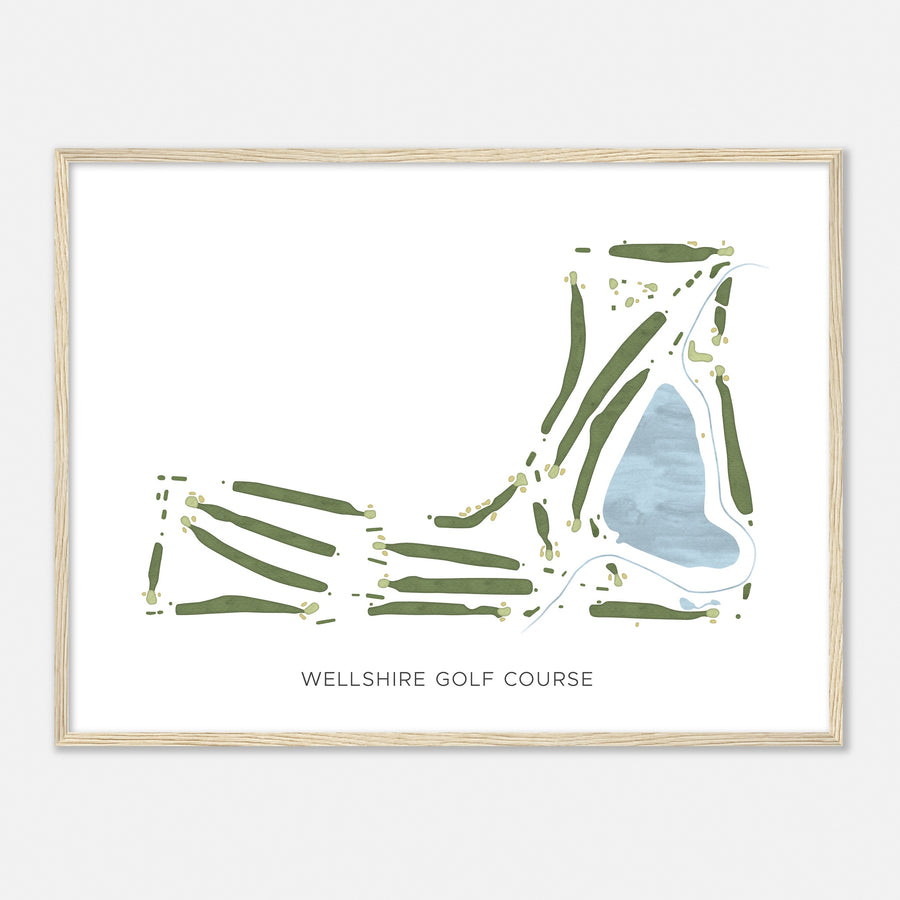 Print of Wellshire Golf Course Modern Map