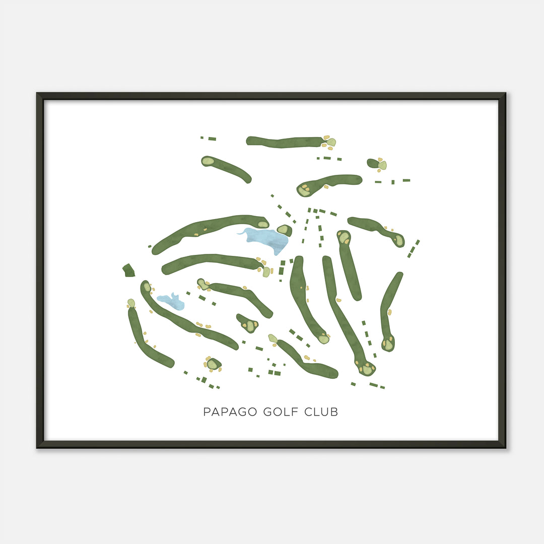 Print of Papago Golf Club Modern Map