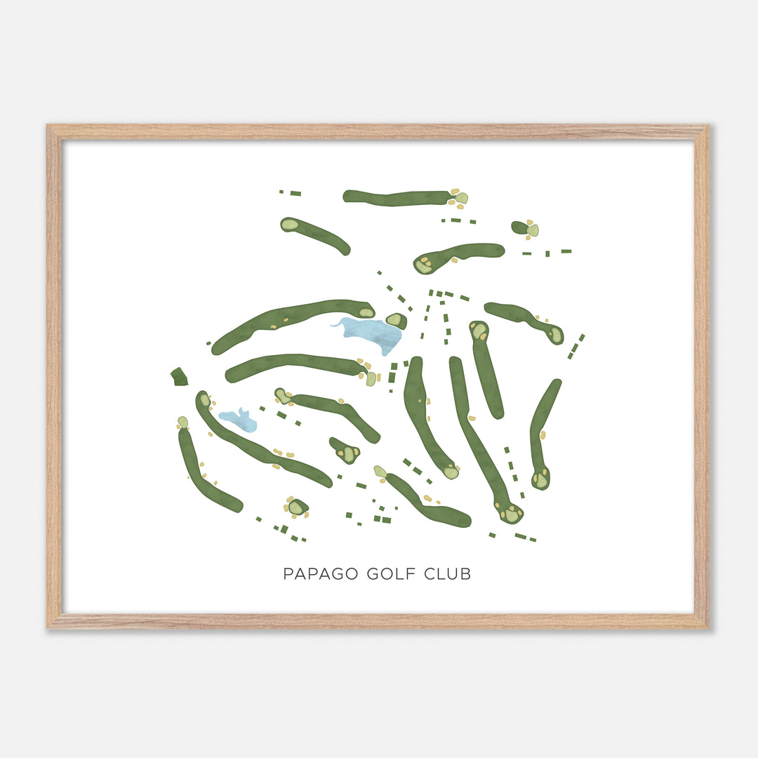 Print of Papago Golf Club Modern Map