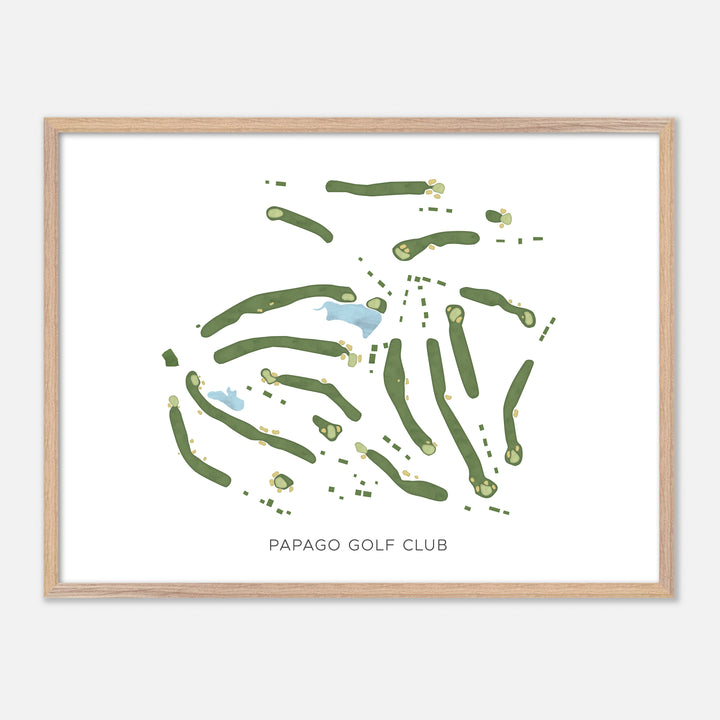 Print of Papago Golf Club Modern Map