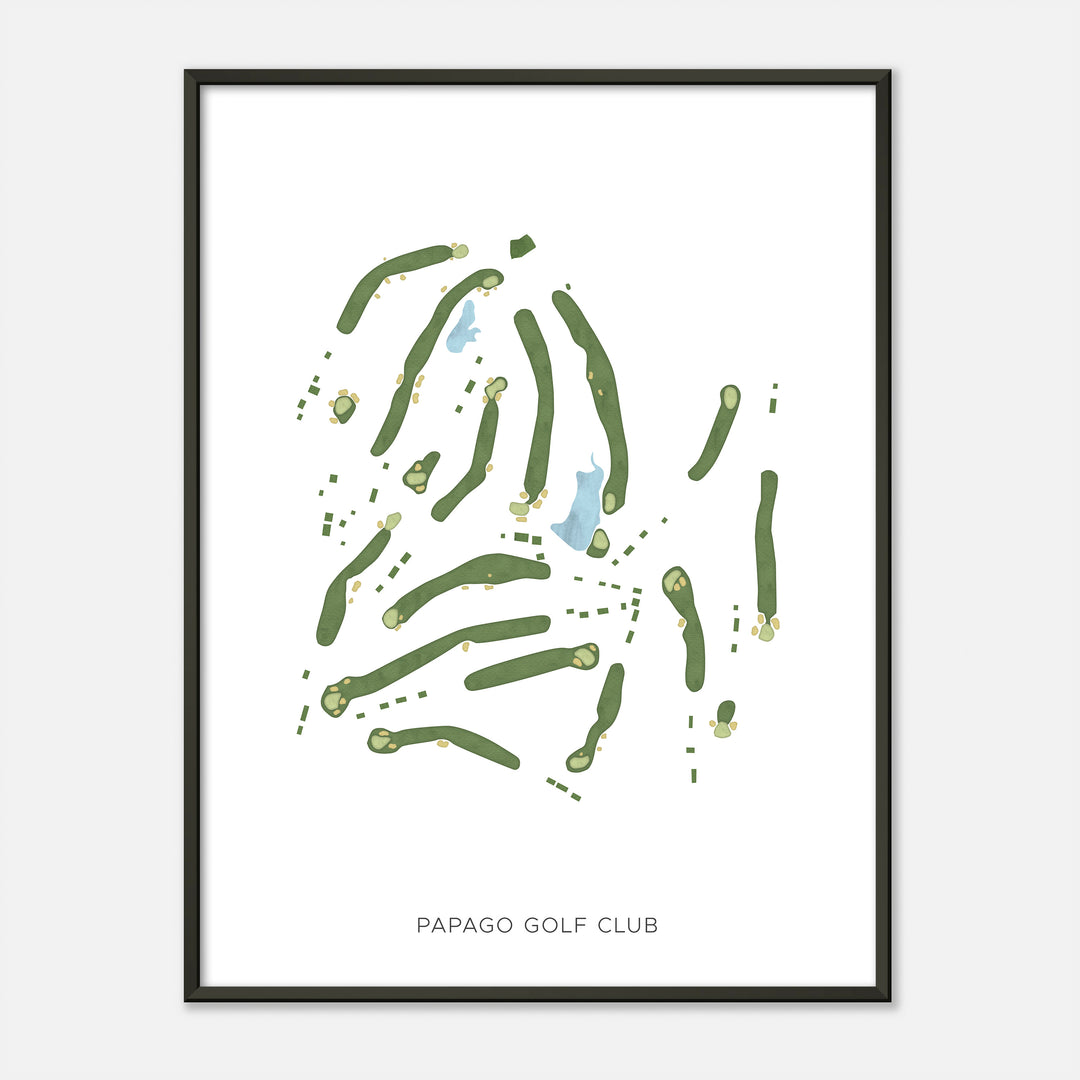 Print of Papago Golf Club Modern Map