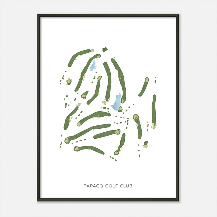 Print of Papago Golf Club Modern Map