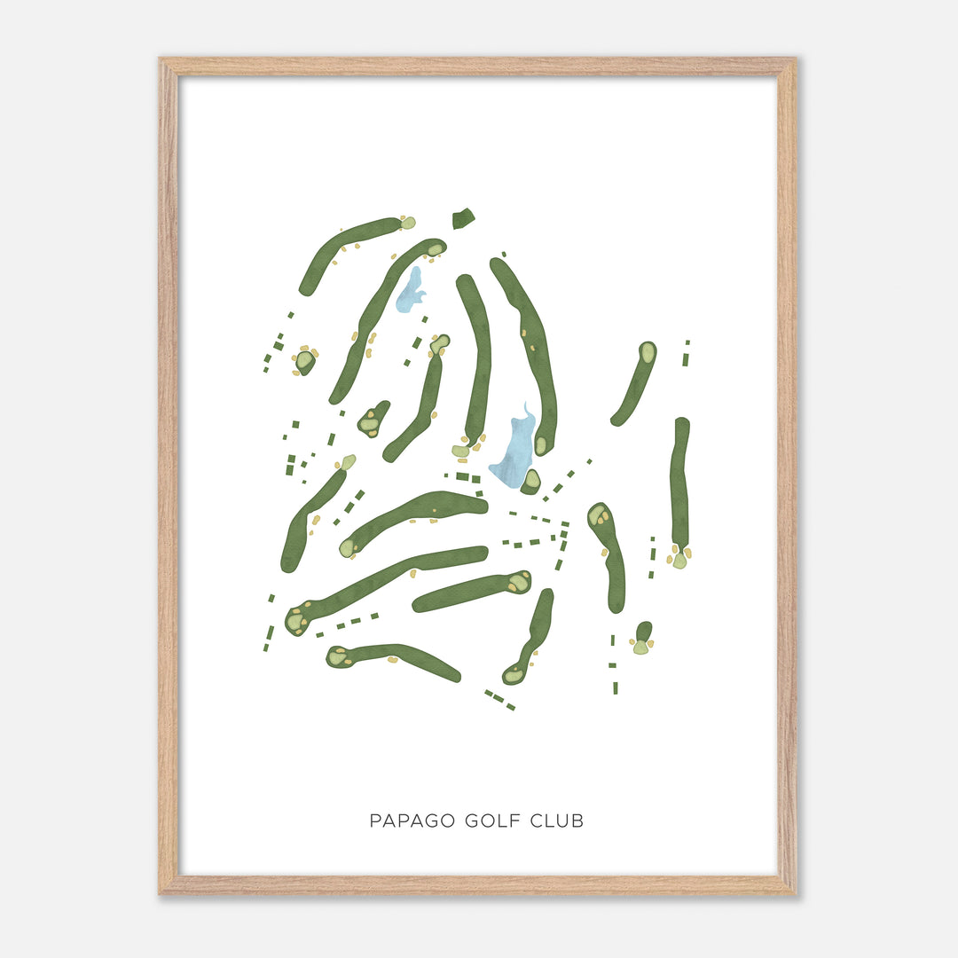 Print of Papago Golf Club Modern Map