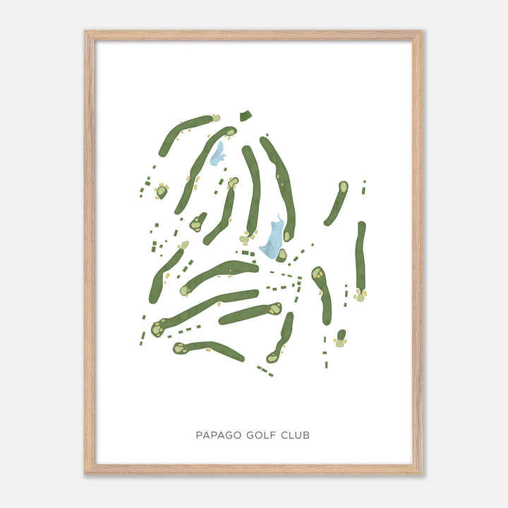Print of Papago Golf Club Modern Map