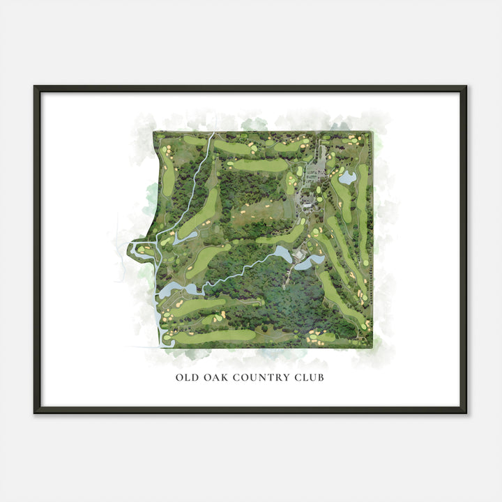 Print of Old Oak Country Club Classic Map