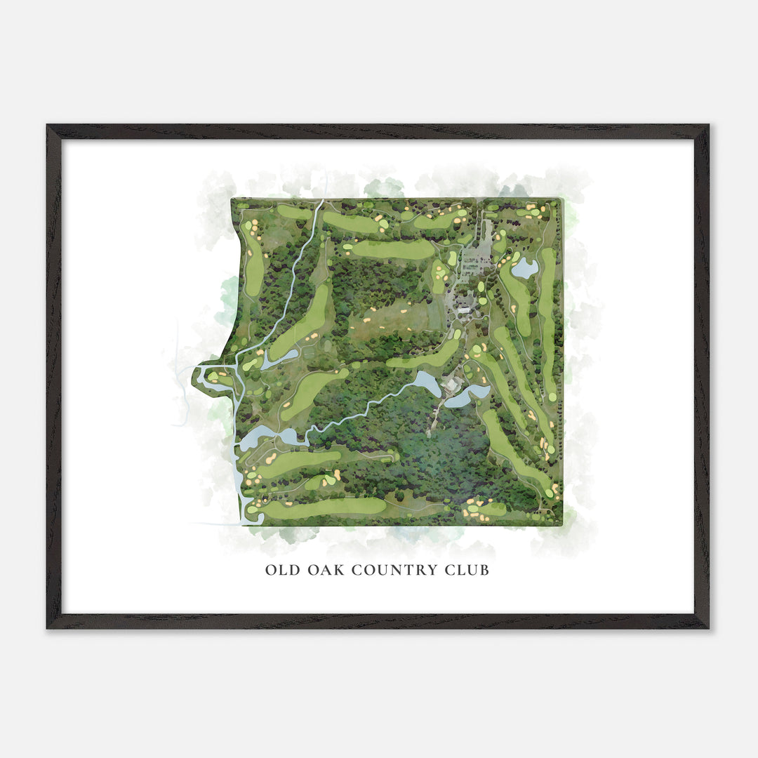 Print of Old Oak Country Club Classic Map
