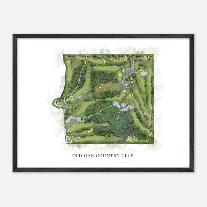 Print of Old Oak Country Club Classic Map