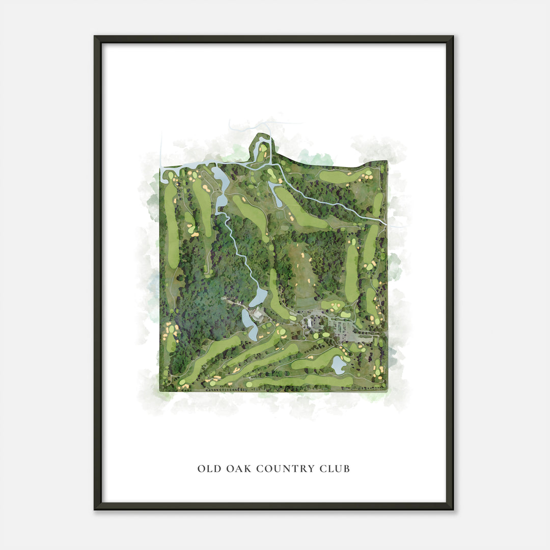 Print of Old Oak Country Club Classic Map