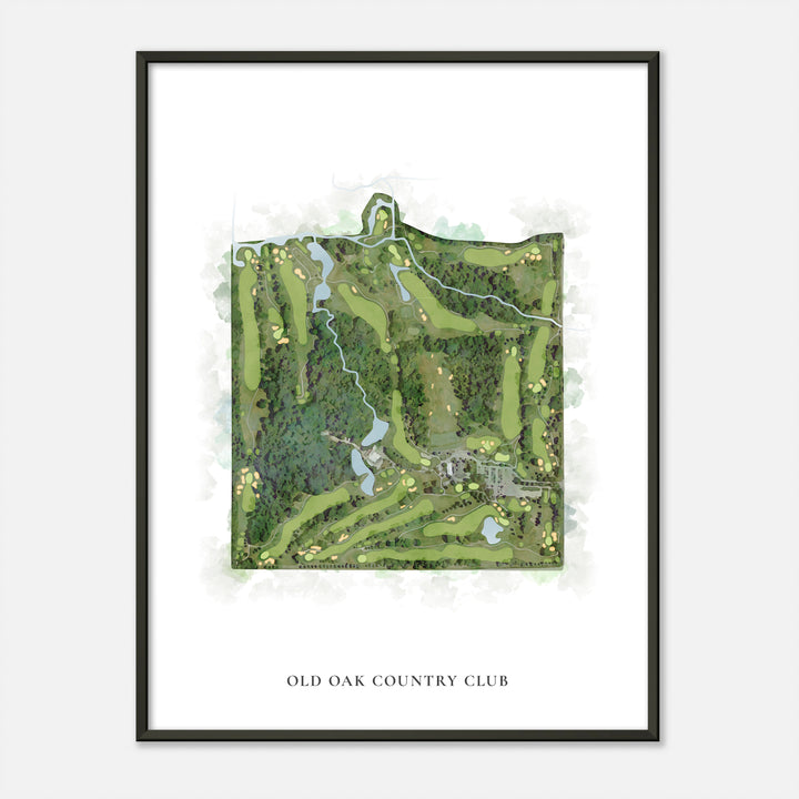 Print of Old Oak Country Club Classic Map