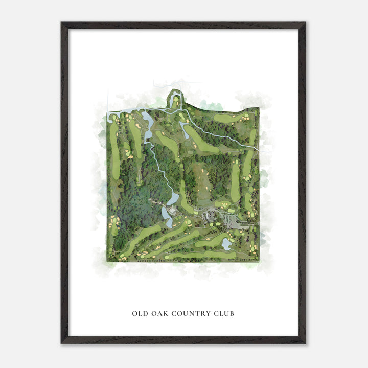 Print of Old Oak Country Club Classic Map