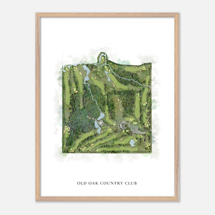Print of Old Oak Country Club Classic Map