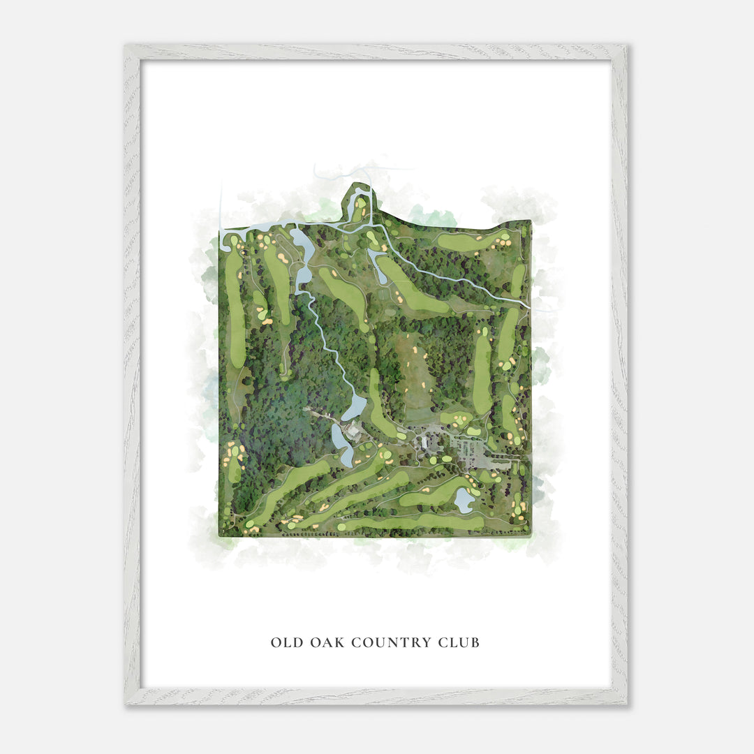 Print of Old Oak Country Club Classic Map
