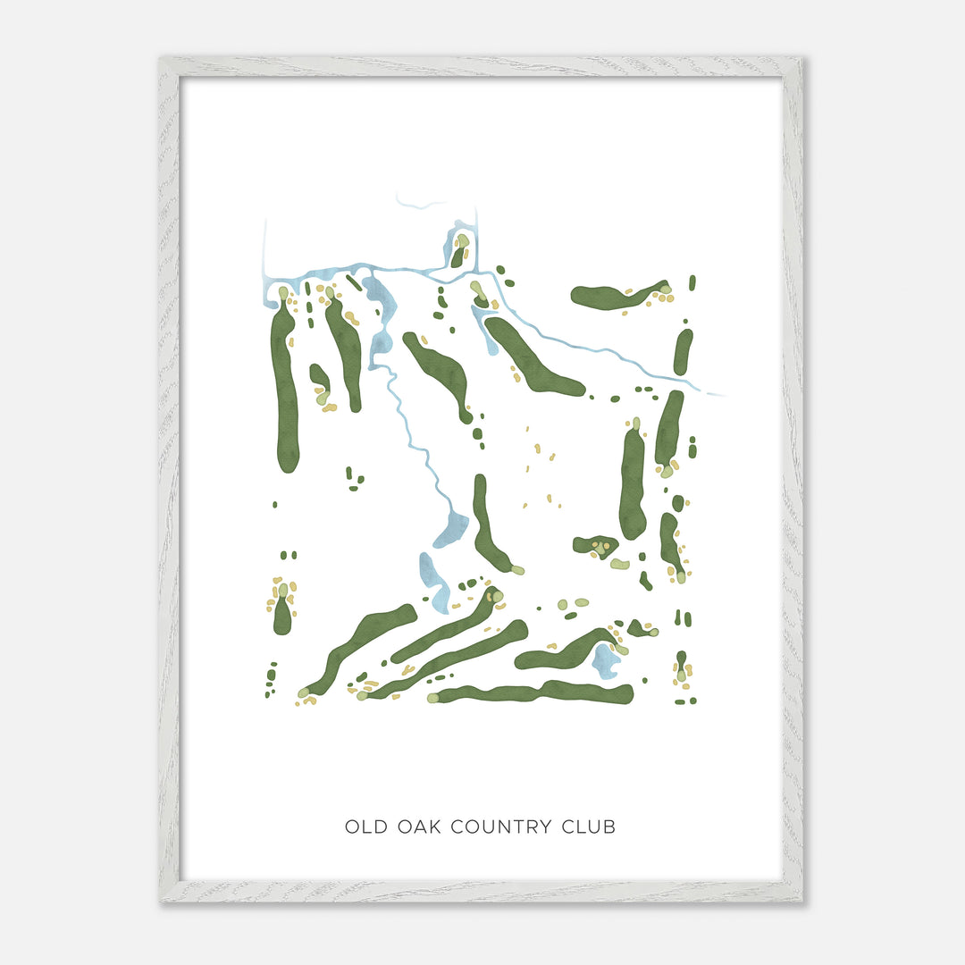 Print of Old Oak Country Club Modern Map
