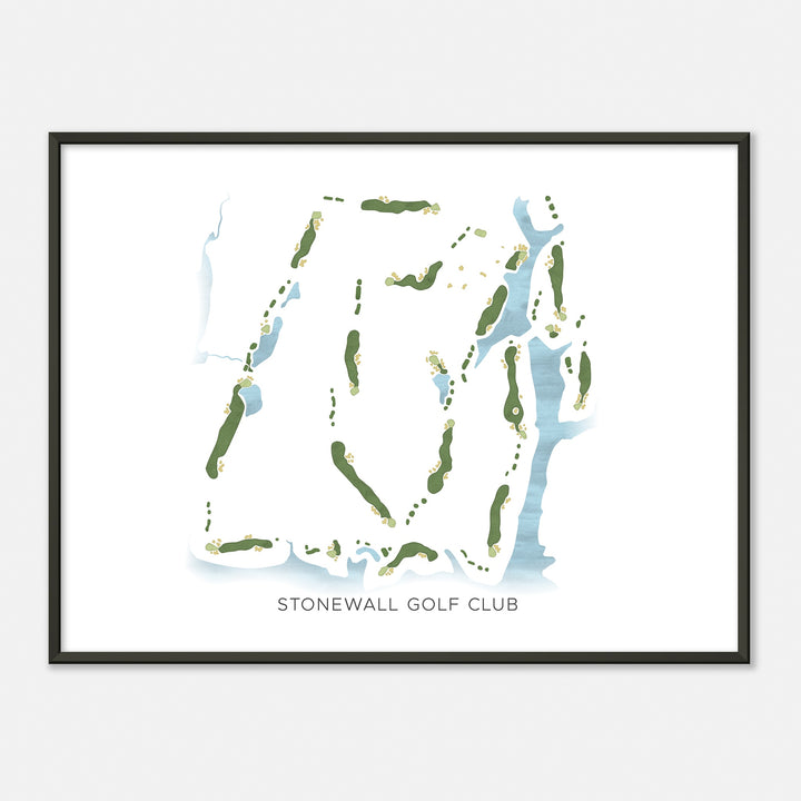 Print of Stonewall Golf Club Modern Map