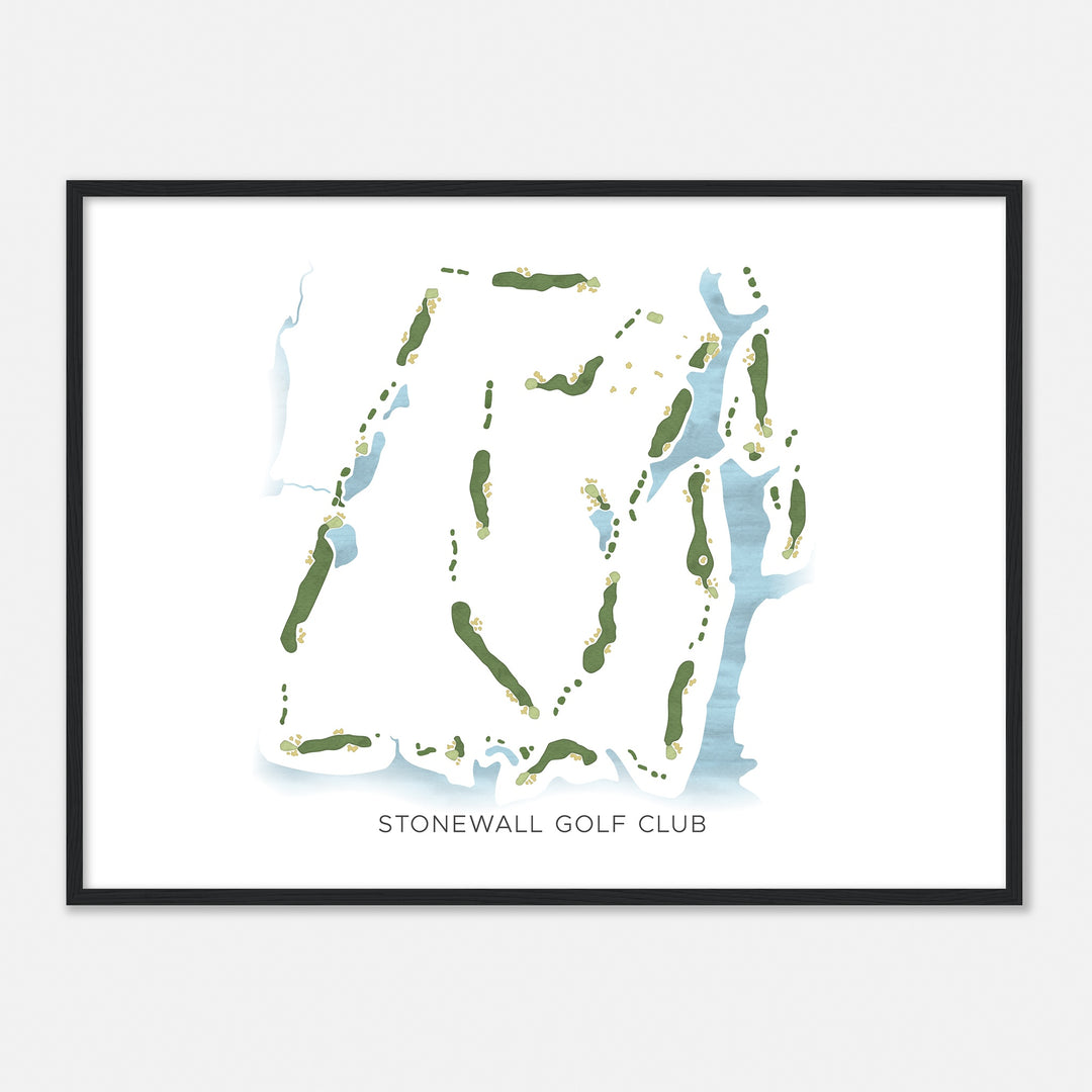 Print of Stonewall Golf Club Modern Map